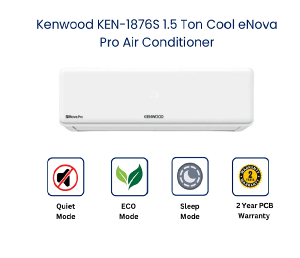 Kenwood KEN-1876S 1.5 Ton Cool Only eNova Pro Air Conditioner