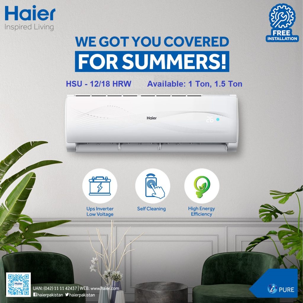 Haier 18HR 1.5 Ton/Triple Inverter Series (DC Inverter+Self Cleaning