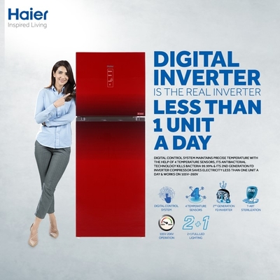 Haier HRF-438IDRA Refrigerator 16 Cu Ft/Digital Inverter