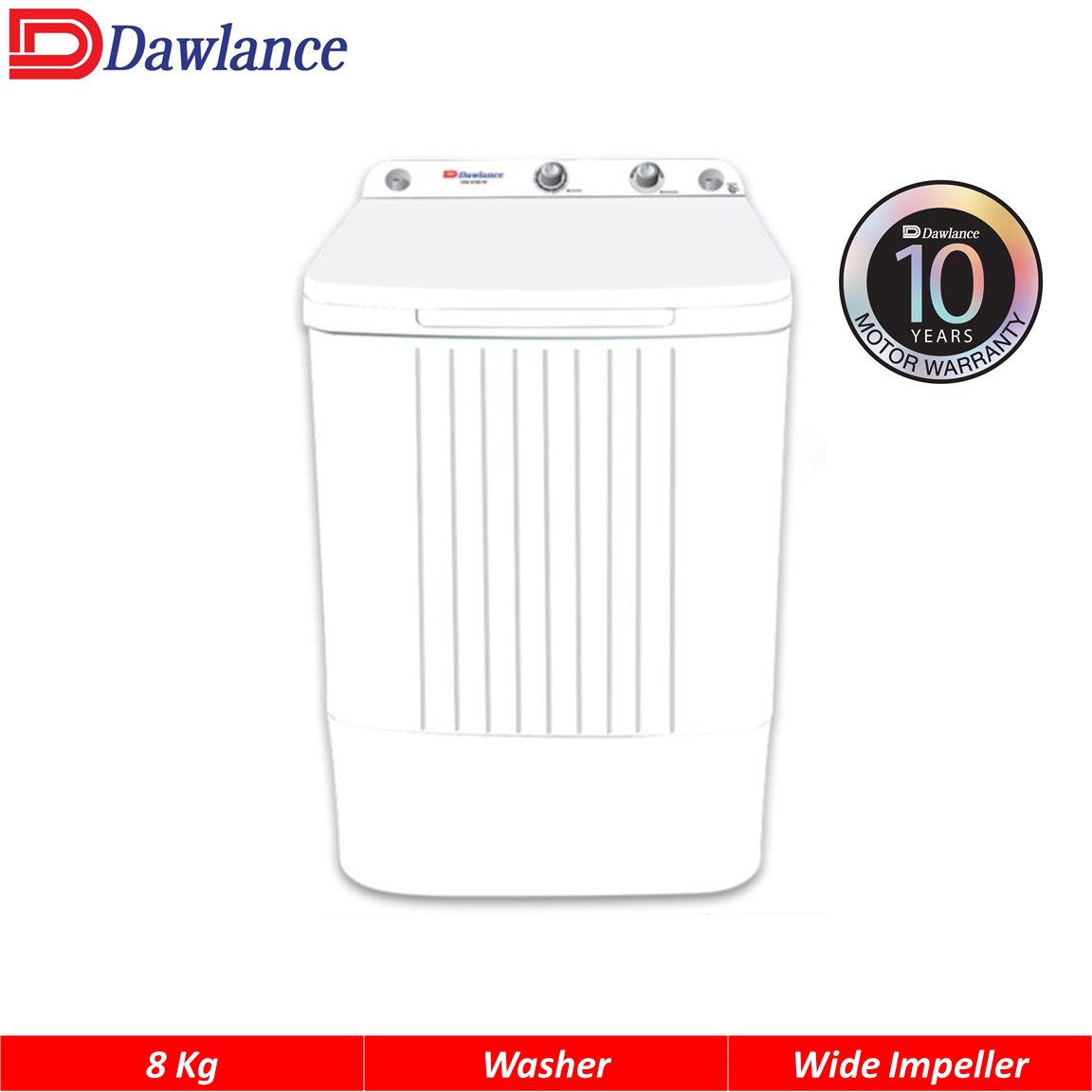 Dawlance Washing Machine DW 6100 - white 8KG- single tub Washing Machine