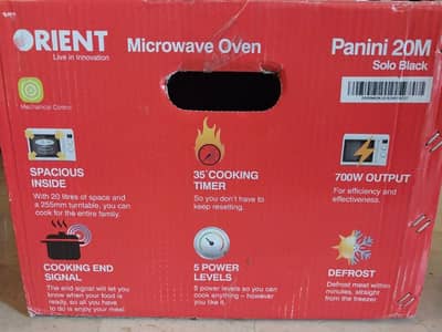 Orient Microwave Oven Panini 20M Solo Black