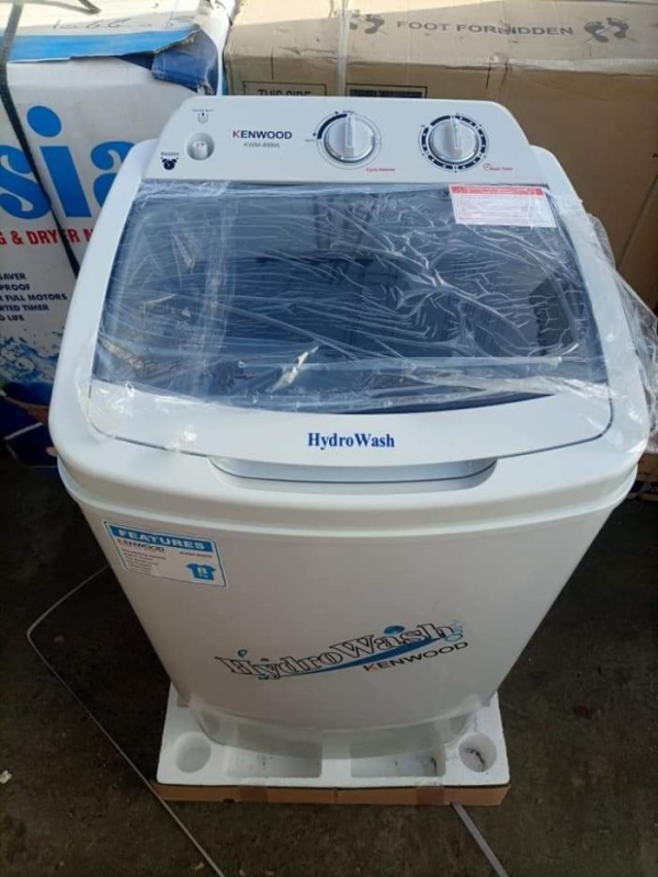 Kenwood KWM 899W Washing Machine - Single Tub 8 KG Washer Capacity - White Top Transparent