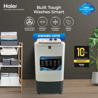 Haier HWM 80-1217 (8 kg) Single Tub Semi Automatic Washing Machine