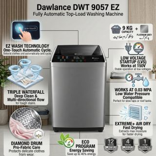 Dawlance DWT 9057 EZ (9 kg) Fully Automatic Top-Load Washing Machine